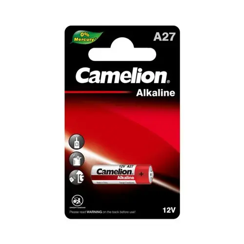 Baterija alkalna 12V A27, bez žive, 28x8 mm, Camelion-3