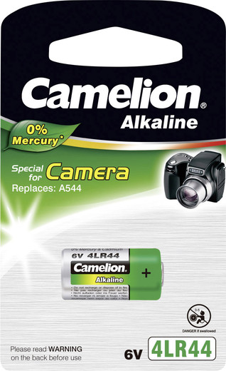 Baterija alkalna 6V 1/2 AA za foto, bez žive, 4LR44, Camelion-9