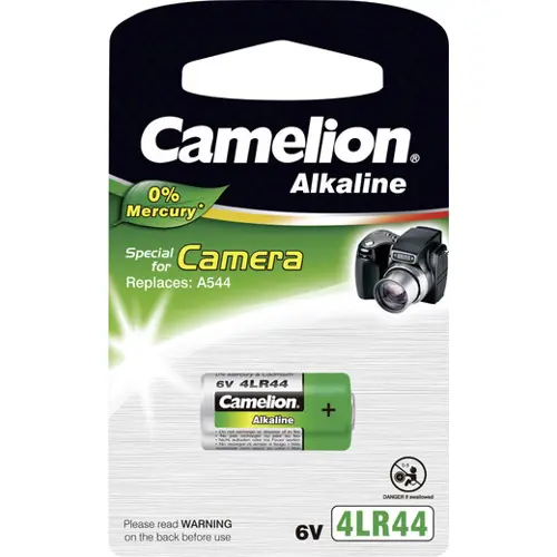 Baterija alkalna 6V 1/2 AA za foto, bez žive, 4LR44, Camelion-2