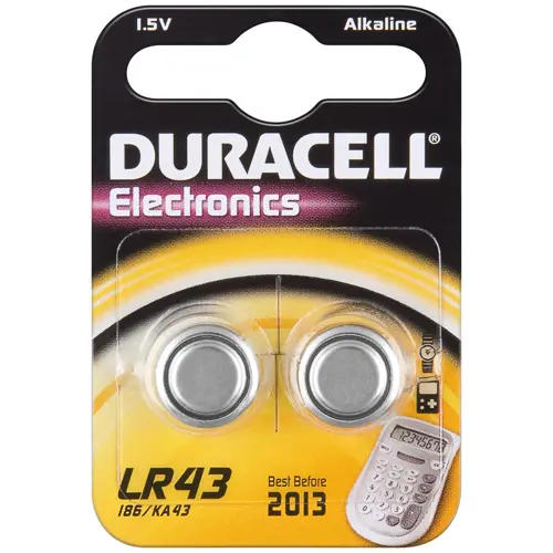 Baterija alkalna LR43 - 2 komada (AG12, LR1142, V12GA, 1176A),Duracell-2