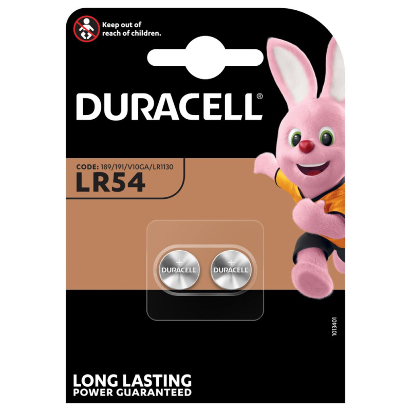 Baterija alkalna LR54 - 2 komada (AG10, LR1131, V10GA, L1131),Duracell-6