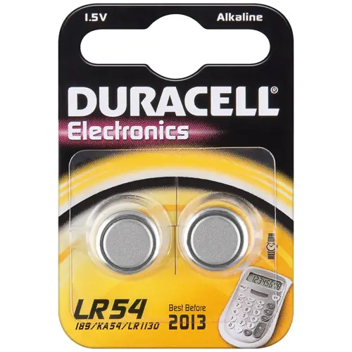Baterija alkalna LR54 - 2 komada (AG10, LR1131, V10GA, L1131),Duracell-2