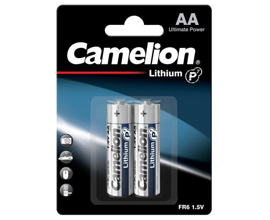 Baterija litijeva 1,5V AA, Li-FeS2, blister 2 kom, Camelion-4