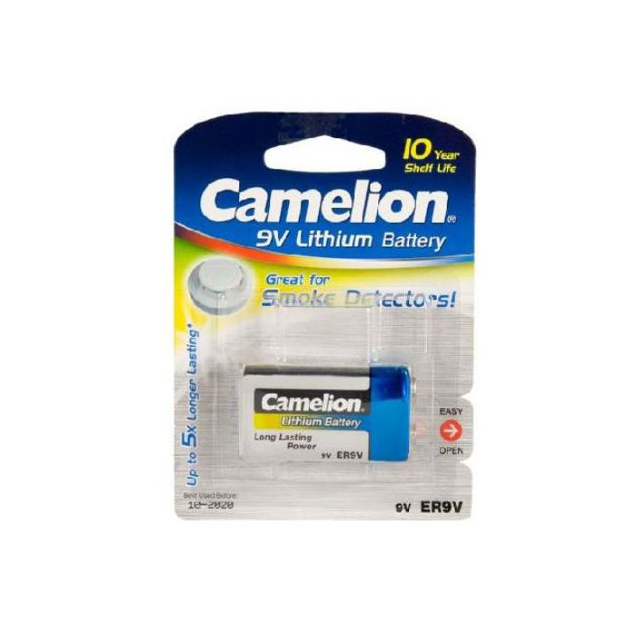 Baterija litijeva 9 V 1200 mAh, Li-MnO2 CR9V, Camelion-0