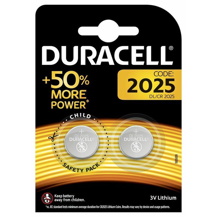 Baterija litijeva DL 2025, Duracell - 2 komada