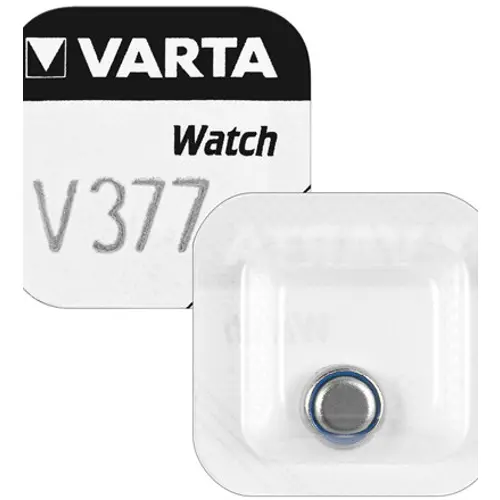 Baterija V 377 1,55V 6,8 x 2,6 mm, Varta