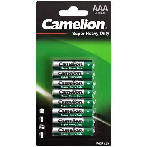 Baterija Zinc-Carbon 1,5V AAA - blister 4+4 kom, Camelion GREEN