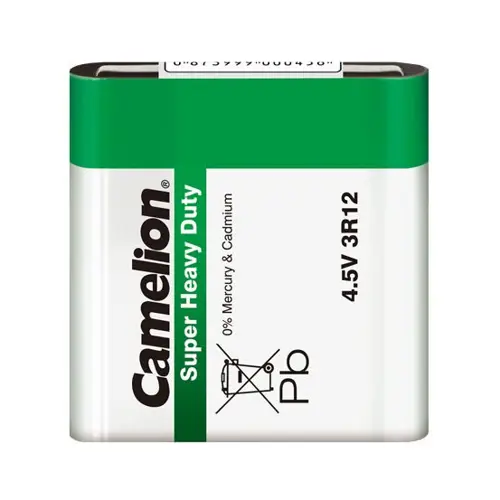 Baterija Zinc-Carbon 4,5V 3R12 Camelion GREEN, shrink pack-1