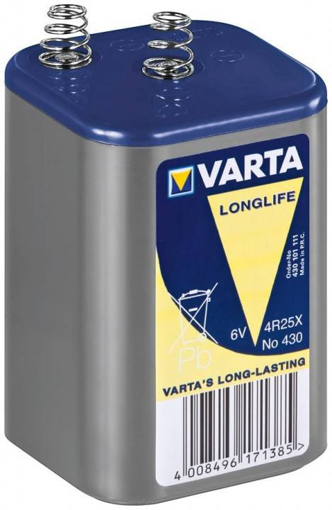 Baterija Zinc-Carbon 6V 4R25 za svjetiljku, Varta 4R25X (430)-13