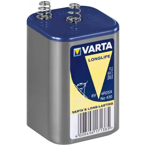 Baterija Zinc-Carbon 6V 4R25 za svjetiljku, Varta 4R25X (430)-12