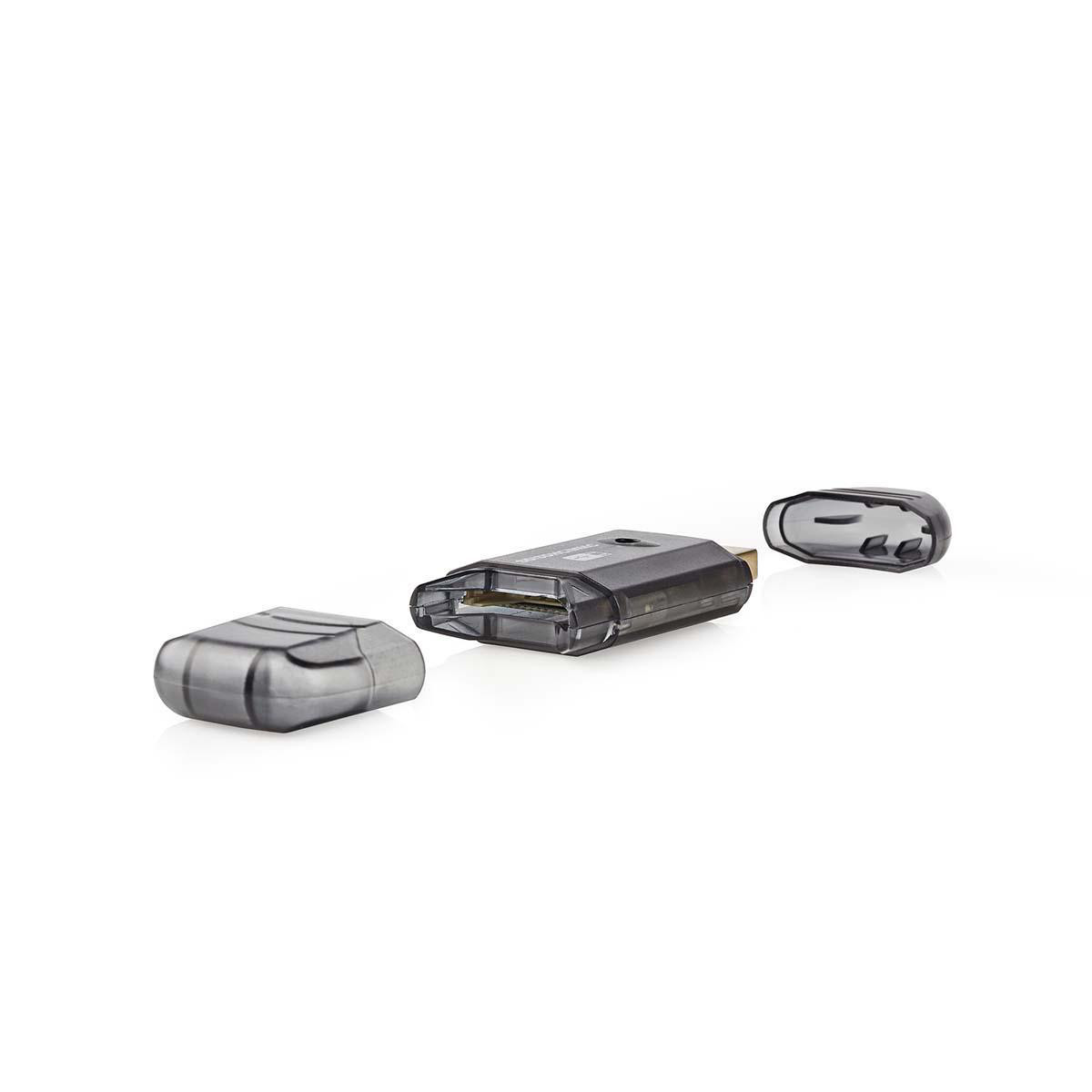 Čitač memorijskih kartica NEDIS CRDRU2100BK, Multicard, USB 2.0, crna-3