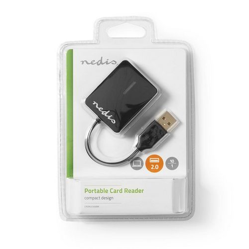 Čitač memorijskih kartica NEDIS CRDRU2300BK, Multicard, USB 2.0-2