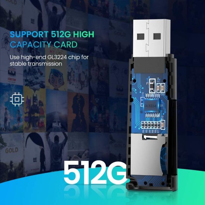 Čitač memorijskih kartica UGREEN, USB 3.0, TF/SD 3.0 kartice, crni-15
