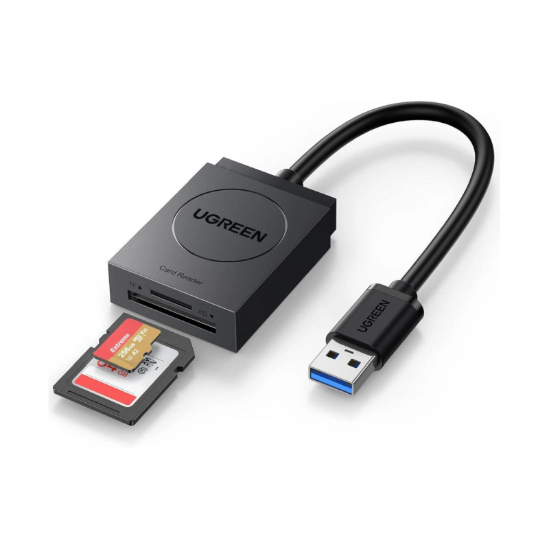 Čitač memorijskih kartica UGREEN, USB 3.0, TF/SD kartice, 15cm, crni-18
