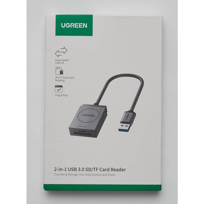 Čitač memorijskih kartica UGREEN, USB 3.0, TF/SD kartice, 15cm, crni-5