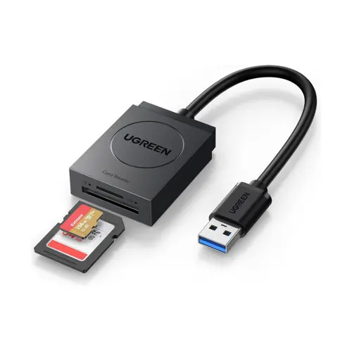 Čitač memorijskih kartica UGREEN, USB 3.0, TF/SD kartice, 15cm, crni-2