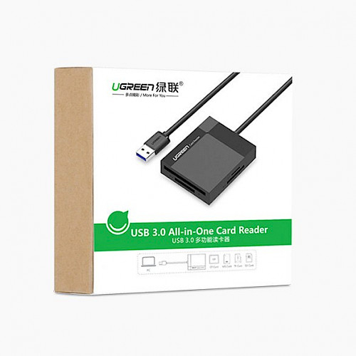 Čitač memorijskih kartica UGREEN, USB 3.0, TF/SD/CF/MS kartice, 50cm, crni-7