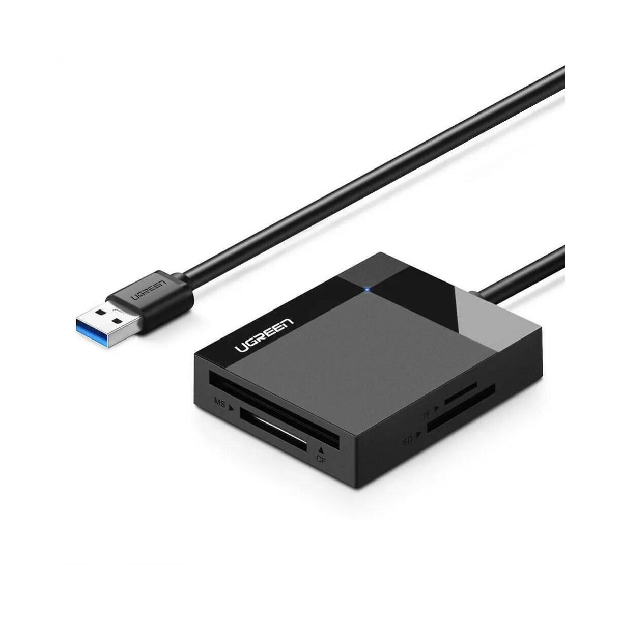 Čitač memorijskih kartica UGREEN, USB 3.0, TF/SD/CF/MS kartice, 50cm, crni-22