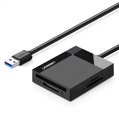 Čitač memorijskih kartica UGREEN, USB 3.0, TF/SD/CF/MS kartice, 50cm, crni-1