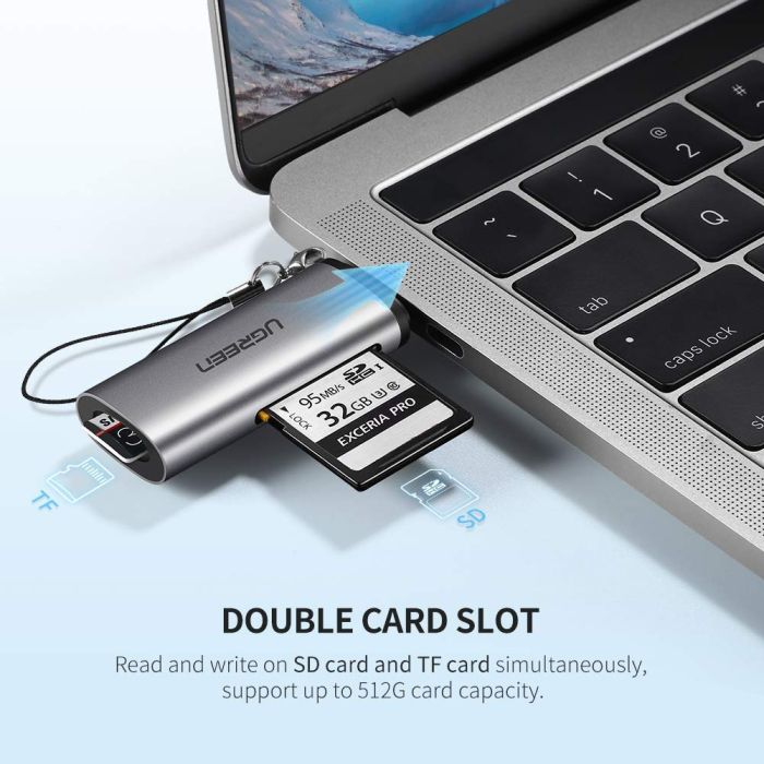 Čitač memorijskih kartica UGREEN, USB-C, TF/mciroSD/SD kartice, sivi-14