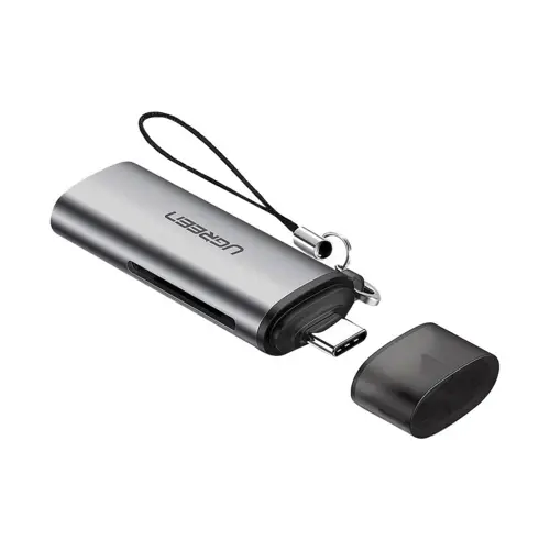 Čitač memorijskih kartica UGREEN, USB-C, TF/mciroSD/SD kartice, sivi-1