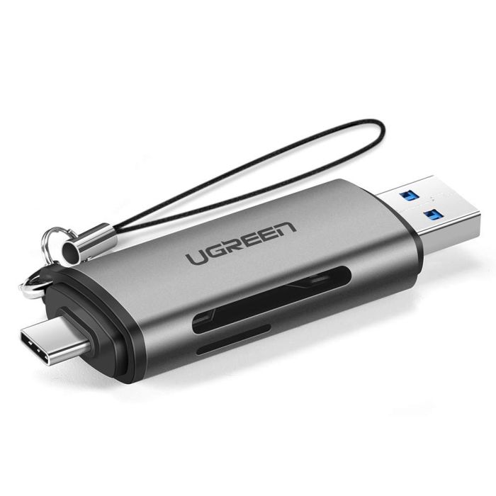 Čitač memorijskih kartica UGREEN, USB-C/USB 2.0 A, TF/microSD/SD kartice, sivi-16