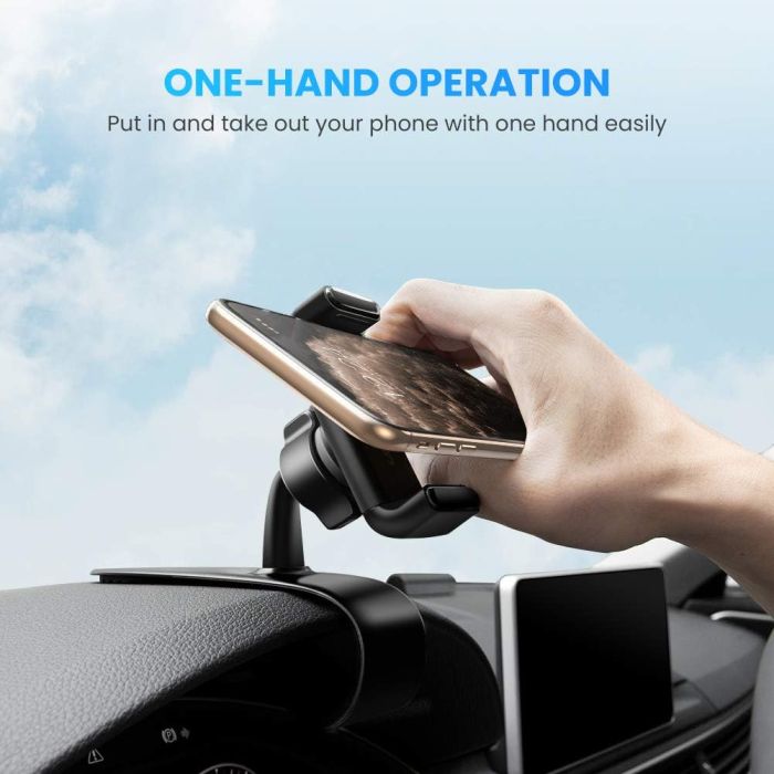 Držač za smartphone UGREEN, za kontrolnu ploču, za auto, crni-16