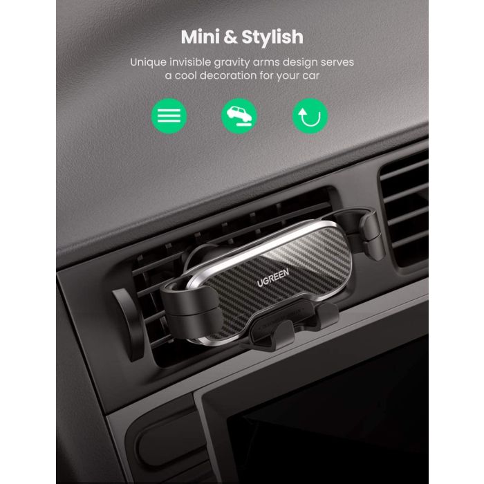 Držač za smartphone UGREEN, za ventilacijski otvor, za auto, crni-18