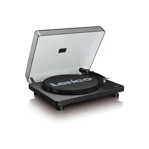 Gramofon LENCO L-30BK, RCA izlaz, USB-B PC kodiranje, 33 i 45 RPM, Audio-Technica AT3600 cartridge, crni-0