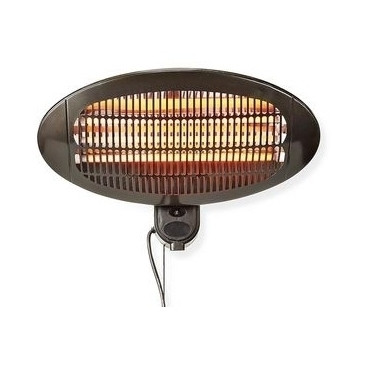 Grijalica NEDIS HTPA110EBK, 650/1300/2000W, za dvorište, terasu, 3 postavke topline, montaža na zid, kut 0-45 stupnjeva, IP34 zaštita od prskanja-10