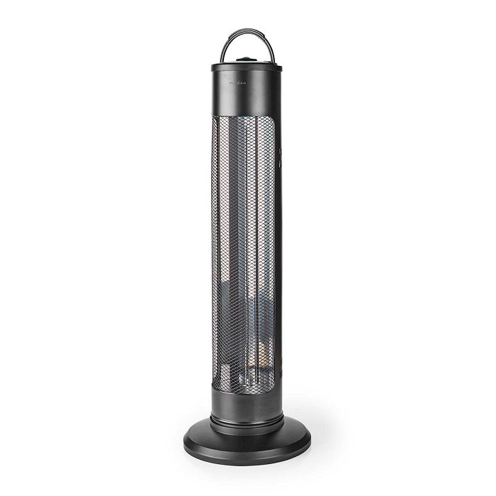 Grijalica NEDIS HTPA20EBK, za dvorište, terasu, 1200 W, 2 postavke topline, zaštita od pada, IP24, crna
