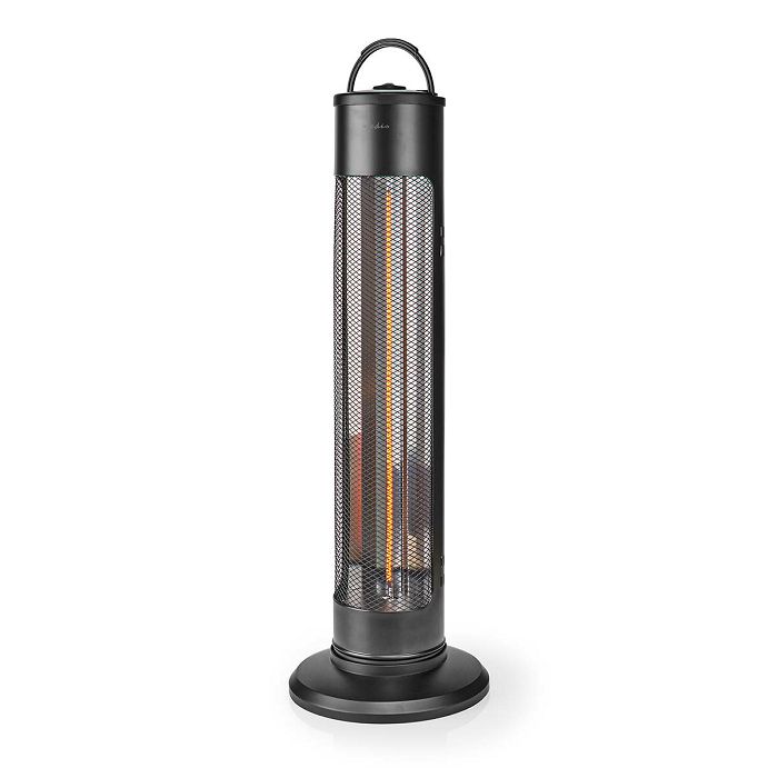 Grijalica NEDIS HTPA20EBK, za dvorište, terasu, 1200 W, 2 postavke topline, zaštita od pada, IP24, crna-7