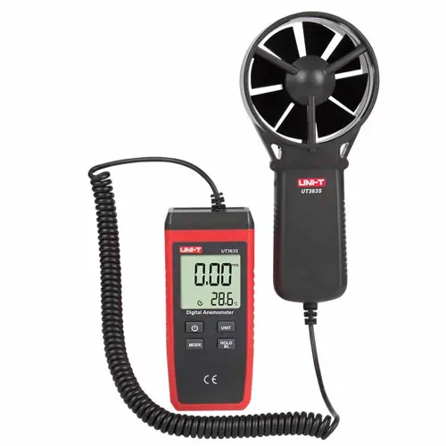 Anemometar UNI-TREND UT-363 S (brzina vjetra 0.4~30m/s, mjerenje temperature, LCD zaslon, CE certifikacija)-1