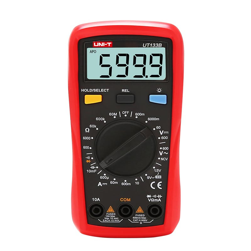 Digitalni multimetar UNI-TREND UT-133B (600V/10A AC/DC, 6000 brojača, LCD pozadinsko svjetlo, NCV, AAA baterija)-13