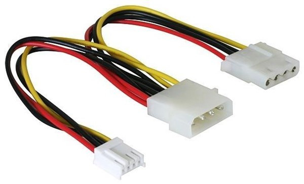 Kabel DELOCK, ATX Y-power 4pin (Ž) na 1x 4pin (M) +3.5FD, 20cm 82111-13