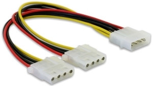 Kabel DELOCK, ATX Y-power 4pin (Ž) na 2x 4pin (M) Molex, 11cm 82100-3