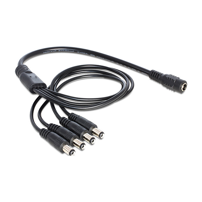 Kabel DELOCK, DC Splitter 5.5 x 2.1 mm 1 x Ž 4 x M, 0.5m 83287-7