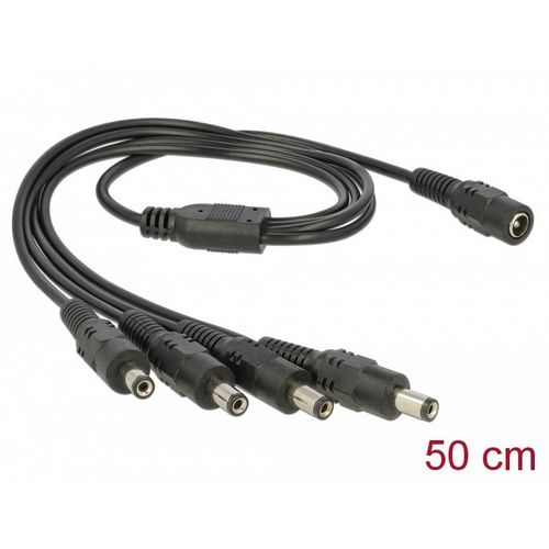 Kabel DELOCK, DC Splitter 5.5 x 2.1 mm 1 x Ž 4 x M, 0.5m 83287-2