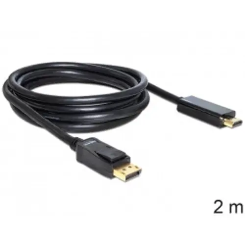 Kabel DELOCK Displayport > HDMI m/m 2m Crna