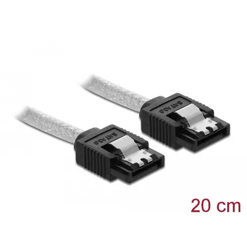 Kabel DELOCK, SATA int. data 0,3m transparent 85340