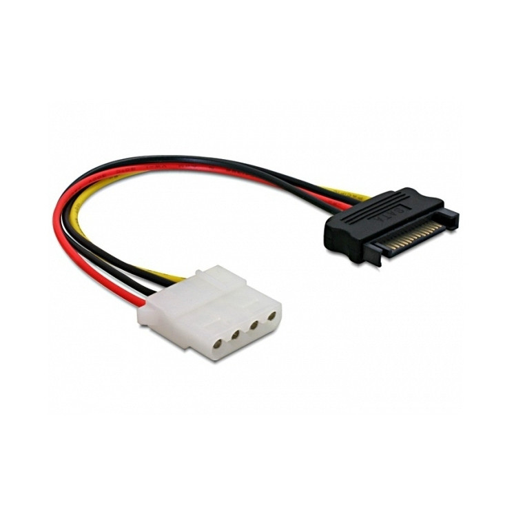 Kabel DELOCK, SATA power 15-pin (M) na 4-pin (Ž)-6
