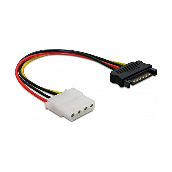 Kabel DELOCK, SATA power 15-pin (M) na 4-pin (Ž)-15