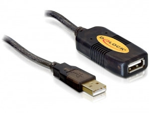 Kabel DELOCK, USB 2.0 A (M) na USB 2.0 A (Ž), produžni+repeater, 10m, crni-18