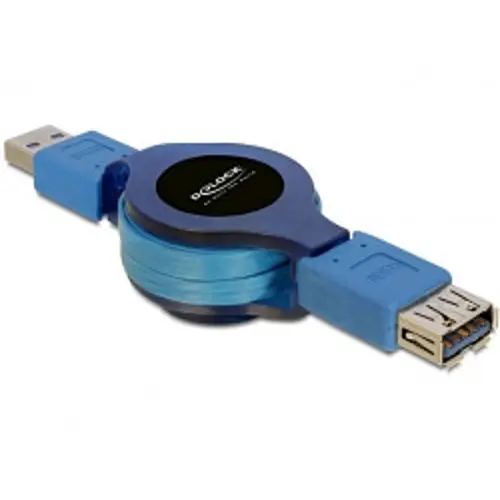 Kabel DELOCK, USB 3.0 A (M) na USB 3.0 A (Ž), produžni, retract., 1m-1