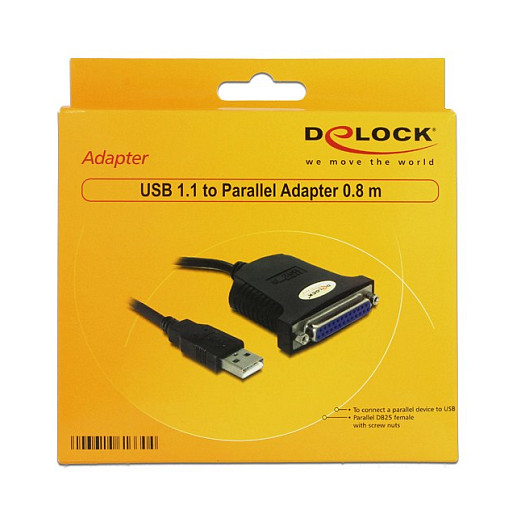 Kabel DELOCK, USB printer DB25 (Ž) na USB A (M) 61330-18