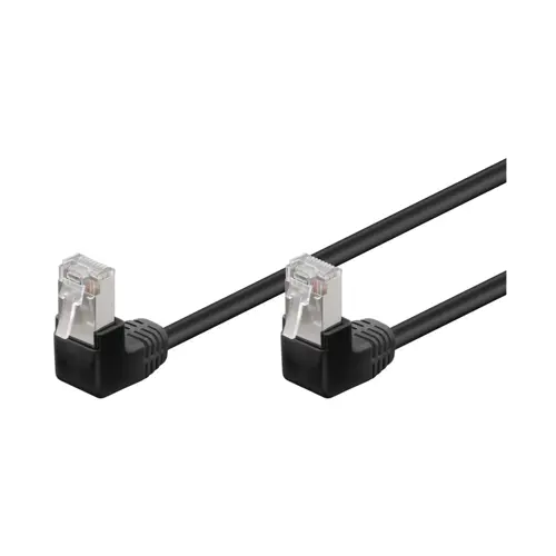 Kabel GOOBAY 96078, Patch, CAT 5e F/UTP, 2x kutni, crni, 1m-1