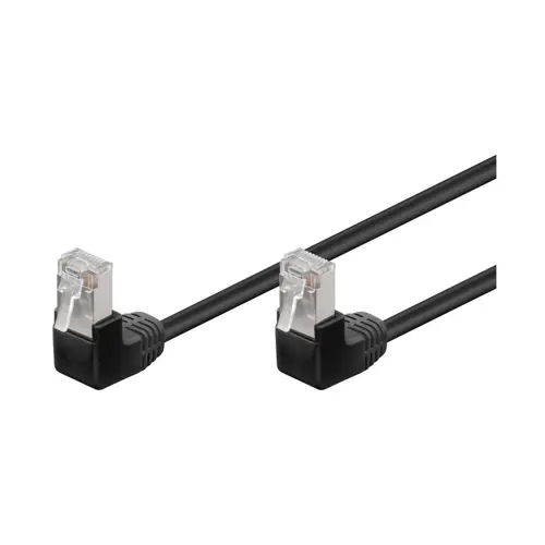 Kabel GOOBAY 96079, Patch, CAT 5e F/UTP, 2x kutni, crni, 2m-1