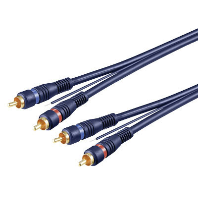 Kabel GOOBAY, 2xRCA (M) na 2xRCA (M) sa masom, 5m, bulk-4