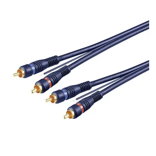 Kabel GOOBAY, 2xRCA (M) na 2xRCA (M) sa masom, 5m, bulk-0