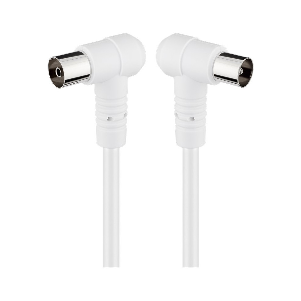 Kabel GOOBAY, antenski (M) na (Ž), bijeli, 2.5m, kutni, bulk-8